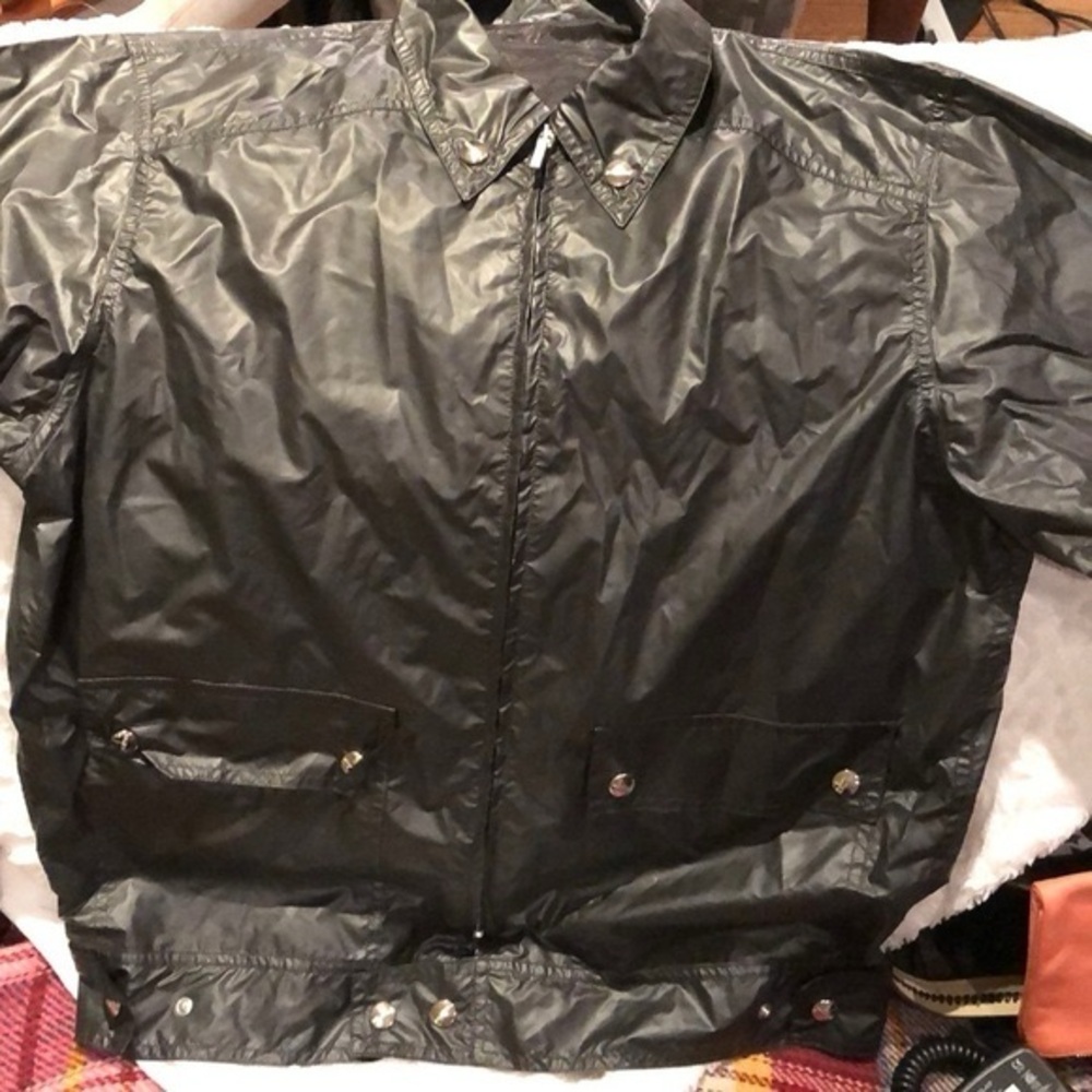 Copy Jil Sander Biker Rain Jacket Rubberized Material